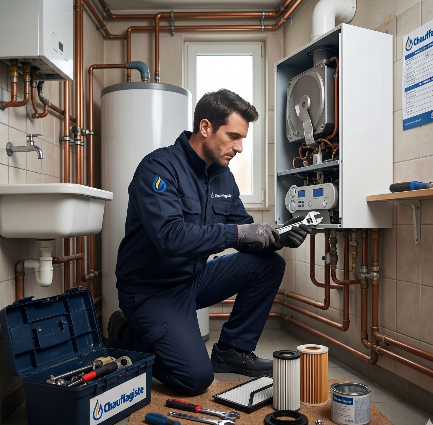 remplacement chaudière condensation Molenbeek installation